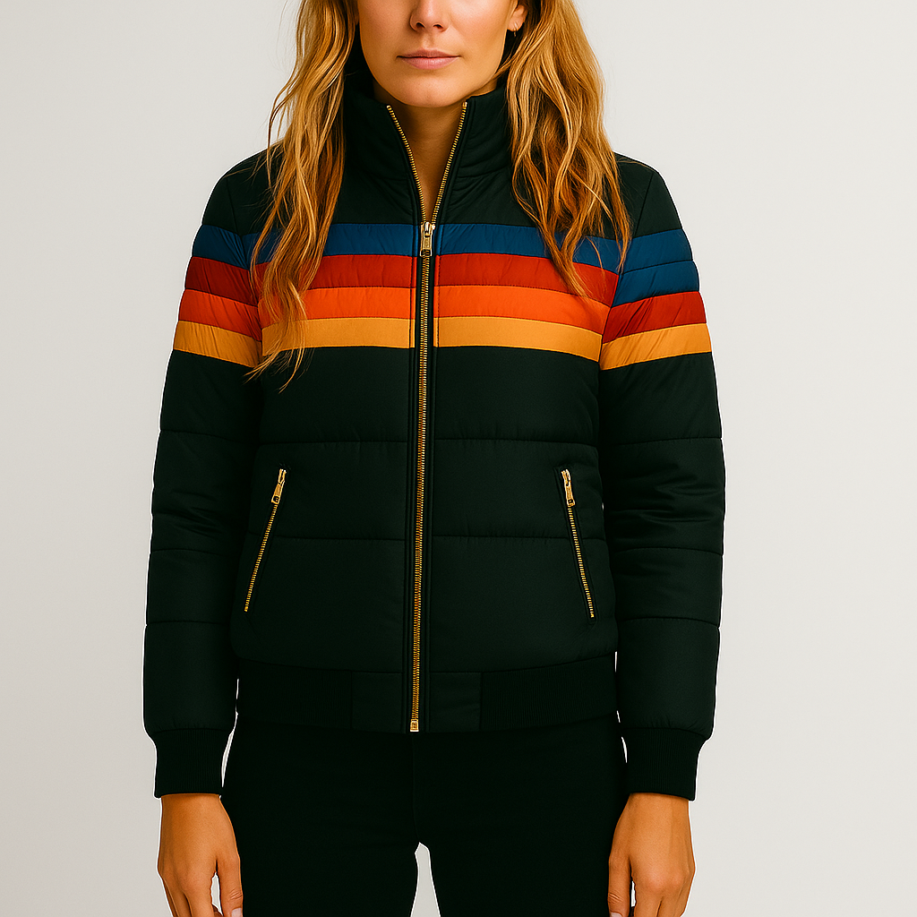 Doudoune Rétro à Rayures