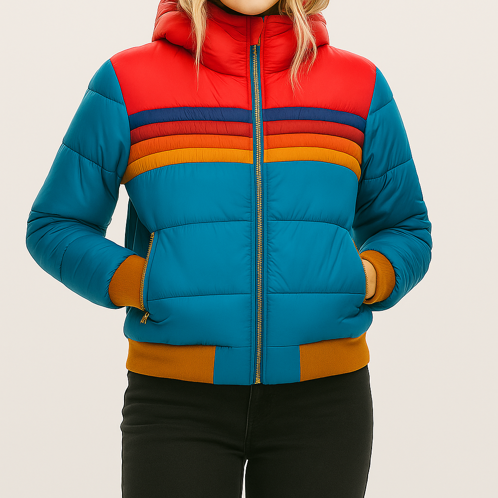 Doudoune Rétro à Rayures