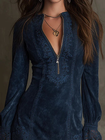 VELORA | ROBE DENTELLE VELOURSSOFT