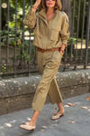 Women's Chic Loose Cargo Set