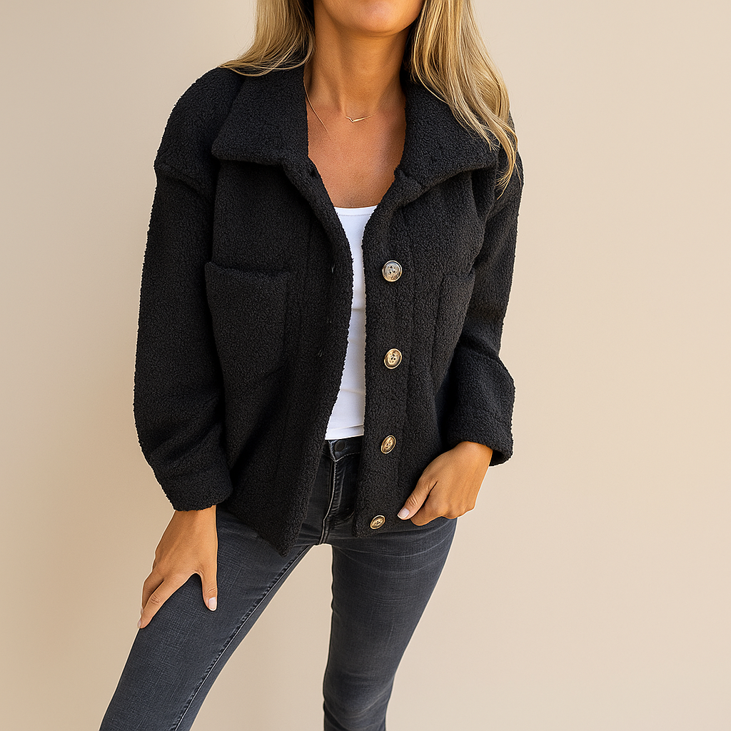 Short jacket with lapels