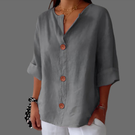 Casual linen blouse for timeless elegance